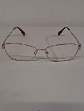NWOT Rxable Women's Max & Co. MO5056 028 Rose Gold Rectangle Eyeglass Frames